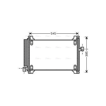 Condensator, climatizare A/C condenser with dryer FIAT MULTIPLA 1.6/1.6ALK/1.6CNG 04.99-06.10 AVA COOLING FT5327D AVA