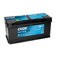 Acumulator Pornire Acumulator EXIDE 12V 105Ah/950A START&amp;STOP EFB R+ borna standard 392x175x190 B13 efb/pornire EXIDE EL1050