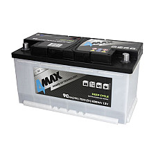 Baterie de alimentare Acumulator 4MAX 12V 90Ah DEEP-CYCLE R+ borna standard 353x175x190 B13 - flansa de montare 10.5 mm ciclu profund 4MAX BAT90/630R/DC/4MAX