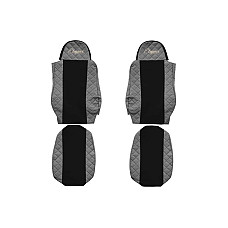 Husa scaun Huse pentru scaune Elegance gri material eco-piele / velours serie ELEGANCE DAF F-CORE F-CORE FX04 GRAY