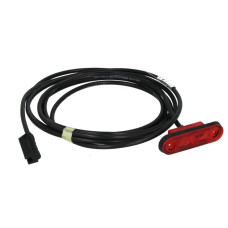 Lampa gabarit Outline marker lights L/R POSIPOINT II red LED height 24mm width 80mm depth 20mm embossed hose length 3500 12/24V with clip for flat wire POSIPOINT II ASPOCK A31-7204-027