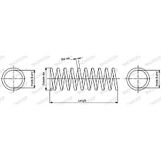 Arc spiral Fata Dreapta/Stanga HYUNDAI ACCENT ACCENT I 1.3/1.5 10.94-01.00 MONROE MONSP0032