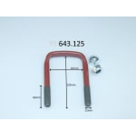 Brida arc Leaf spring shackle 125mm M12  MERCEDES T1 601 T1 601 611 T1 B601 2.3-2.9D 04.77-02.96 LS GERMANY 643125-LS