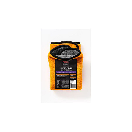 Microfibre two-layer microfibre 840g/m2 41x41 material grammage: 800g/m colour: grey/orange 1 pcs length 41 cm x width 41 cm x thickness 45 mm intended use surface for cleaning for cleaning f MOJE AUTO MA 19-632