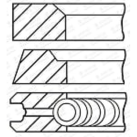 Set segmenti piston 777 +0.50 Set de segmente de piston  HYUNDAI ACCENT IV ELANTRA IV ELANTRA V ELANTRA VI I20 I I30 I40 I I40 I CW IX20 IX35 TUCSON KIA CARENS III 1.6D/1.7D 06.05- GOETZE 08-434207-00