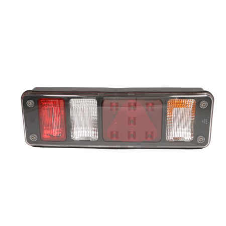 Stop spate Rear lamp R Hybrid LED/P21W 24V with indicator with fog light reversing light with stop light parking light triangular reflector side clearance connector: 4x SuperSeal 2PIN/AMP DIN 7PIN Bayo HELLA 2VP340 961-421