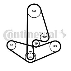 Set pompa apa + curea dintata Set de distributie curea + intinzator + pompa de apa  HONDA ACCORD V ACCORD VI ODYSSEY SHUTTLE 1.8-2.3 02.96-06.04 CONTINENTAL CT 1001 WP2 PRO