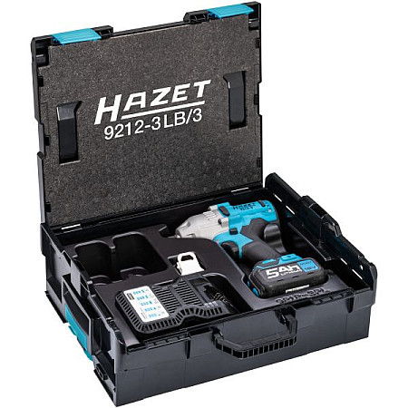 Pistol de impact Air impact wrench power supply: battery-powered 4-Point pivot maximum torque: 700Nm 18V 0 x 5Ah charger included HAZET HAZ 9212-3LB/3