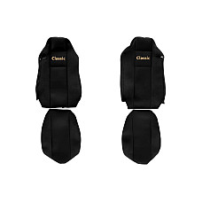 Husa scaun Huse pentru scaune Classic negru material velours serie CLASSIC centura de siguranta a pasagerului asamblata in scaun centura de siguranta a soferului asamblata in scaun scaunul soferului - ISRI F-CORE F-CORE PS33 BLACK