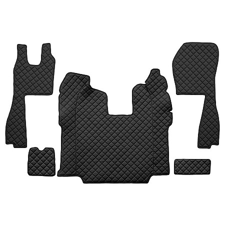 Covor compartiment picioare F-CORE pe intregul etaj cantitate in set 5 szt. material - piele matlasata eko culoare - negru scaune standard - nu RECARO transmisie automata SCANIA LPGRS PGRT 01.10- F-CORE F-CORE FL10 BLACK