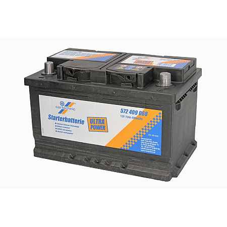 Acumulator Pornire Acumulator CARTECHNIC 12V 72Ah/680A ULTRA POWER R+ borna standard 278x175x175 B13 - flansa de montare 10.5 mm pornire CARTECHNIC CART572409068