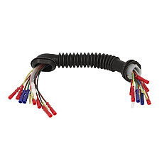 Set de reparat cabluri, haion Fir de cablu Cu furtun lichid de spalare parbriz pentru capacul portbagajului 300mm numar pini: 11 cu capac cu furtun Dreapta/Stanga SKODA FABIA I 1.0-2.0 08.99-03.08 SENCOM SEN8882310