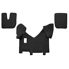Covor compartiment picioare F-CORE pe intregul etaj versiune cu frigider cantitate in set 4 szt. material - piele matlasata eko culoare - negru pentru transmisie manuala IVECO STRALIS I STRALIS II 01.13- F-CORE F-CORE FL44 BLACK
