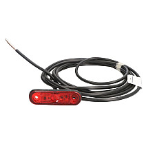 Lampa gabarit Outline marker lights L/R POSIPOINT II red LED height 243mm width 814mm depth 20mm embossed hose length 3500 12/24V POSIPOINT II ASPOCK A31-7200-017