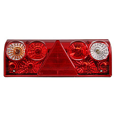 Stop spate Rear lamp L EUROPOINT II triangular reflector side clearance connector: 4x 2PIN/ASS2 7PIN ASPOCK A25-6200-507