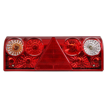 Stop spate Rear lamp L EUROPOINT II triangular reflector side clearance connector: 4x 2PIN/ASS2 7PIN ASPOCK A25-6200-507