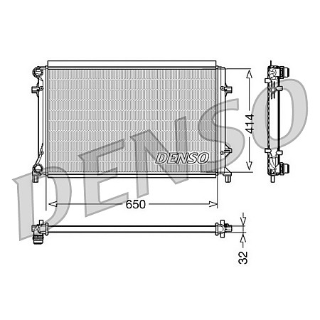 Radiator, racire motor Radiator motor Manual  AUDI A3 SEAT ALTEA ALTEA XL LEON TOLEDO III SKODA OCTAVIA I OCTAVIA II YETI VW CADDY III CADDY III/MINIVAN EOS GOLF PLUS V GOLF V GOLF VI 1.2-2.5 DENSO DRM32016