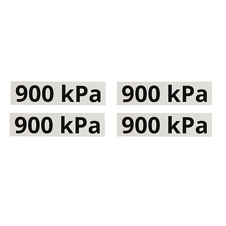 Autocolant de avertizare Axle load sticker 900 kPA 4pcs set soft 133cm x 33cm CARGOPARTS CARGO-T144