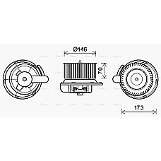 Electromotor, ventilatie interioara Air blower 24V MERCEDES ATEGO 01.98-10.04 HIGHWAY 53033002HW