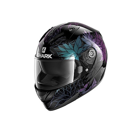 Cati integrale Casca casca cu fata intreaga SHARK RIDILL 1.2 NELUM culoare albastru/negru/roz marime L SHARK HE0545E-KXK-L