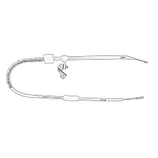 Cablu, frana de parcare Cablu frana de mana Spate Stanga 1253mm/978mm ALFA ROMEO 156 GT 1.6-2.5 02.97-09.10 OE FIAT 60624591
