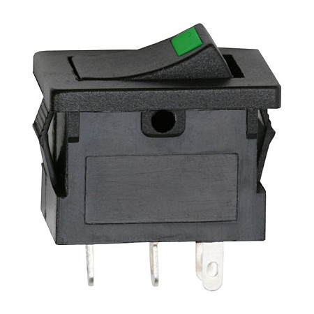 Interupator basculant 1 circuit 15A-12VDC OFF-ON, cu LED verde