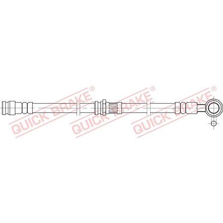 Furtun frana Furtun/conducta de frana flexibil Fata Dreapta lungime 463mm M10x1 MAZDA CX-5 2.0/2.2D/2.5 11.11-02.17 QUICK BRAKE QB58.847