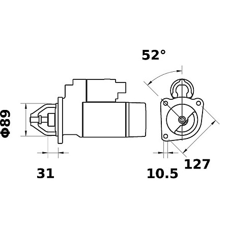 Electromotor 12V 3kW IVECO MK VOLVO NH12 FENDT 1 / 2 / 3 / 4 / 5 200 300 400 600 700 CARRARO ERGIT DEUTZ FAHR 10000 AGROFARM AGROLUX AGROPLUS 6R1100C30-TTCD7.8L06 LETRIKA MS 446
