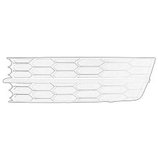 Grila ventilatie, bara protectie Acoperire bara fata Fata Stanga nici o gaura de halogen plastic negru SKODA RAPID 07.12- 07.12-03.17 OE SKODA 5JA 807 3679B9