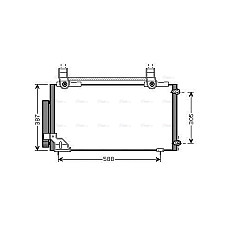 Condensator, climatizare A/C condenser with dryer HONDA STREAM 1.7/2.0 05.01-09.06 AVA COOLING HDA5186D AVA