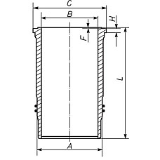 Camasa piston 122mm LIEBHERR A914B A924B A954 HS843HD LTM1040/1 LTM1100/3 R914B R924B R954B MAHLE 439 WN 04 01