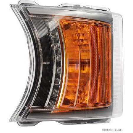 Semnalizator Indicator lamp front L/R glass colour: orange H21W/LED with daytime running light neagra finish number of LED diodes: 4/8 SCANIA PGRT 01.03- HERTH+BUSS PARTI ELECTRICE 83700607