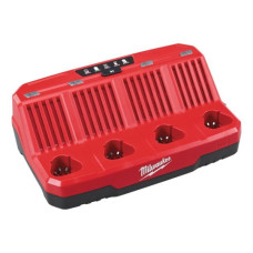 Incarcator pentru scule electrice Charger for power tools M12 C4 12V power supply: Power supply power supply: 230 V battery type: Li-Ion count of charging ports: 4 MILWAUKEE 4932430554