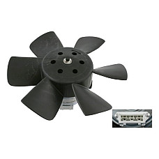 Ventilator, radiator Ventilator radiator  AUDI 50 80 B1 80 B2 80 B3 90 B2 COUPE B2 COUPE B3 SEAT CORDOBA CORDOBA VARIO IBIZA II VW DERBY GOLF I GOLF II JETTA II PASSAT B1 0.8-2.2 05.73- FEBI FE06989