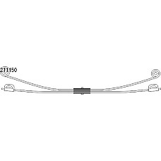Pachet arc cu foi Leaf spring rear no.of blades: 2x695 FORD TRANSIT CUSTOM V362 TRANSIT V363 2.0D/2.2D 09.12- LS GERMANY 211150-LS