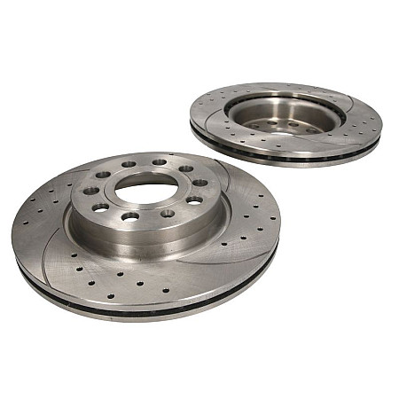 Disc frana de performanta High-efficiency brake disc SPEEDMAX Cut-Drilled front  L/R outer diameter 280 mm thickness 22 mm 2pcs AUDI A3 SEAT ALTEA ALTEA XL LEON TOLEDO III 1.2-2.5 05.03- SPEEDMAX 5201-01-1078PTUOTUV