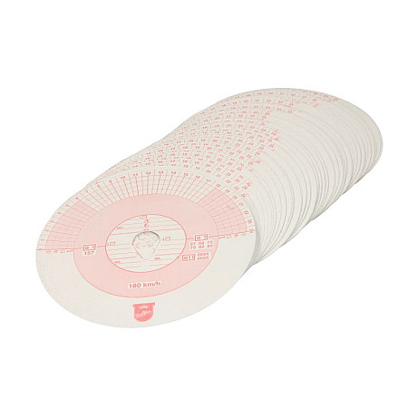 Saiba tahograf Diagrame tahograf pentru 180 kilometri pe ora set 100 buc 180-24/EC 4B MD cu inregistrare standard si automata BORG WKR007