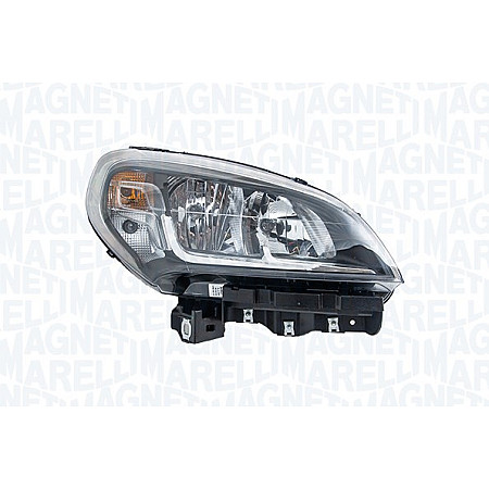 Far Headlamp R H7/H7/PY21W/W21W with bulb insert colour: neagra FIAT DOBLO II 02.10- MAGNETI MARELLI 712104969992