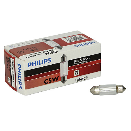 Bec, lumini interioare Light bulb Cardboard 10pcs C5W 24V 5W SV85 pipe PHILIPS PHI 13844/10