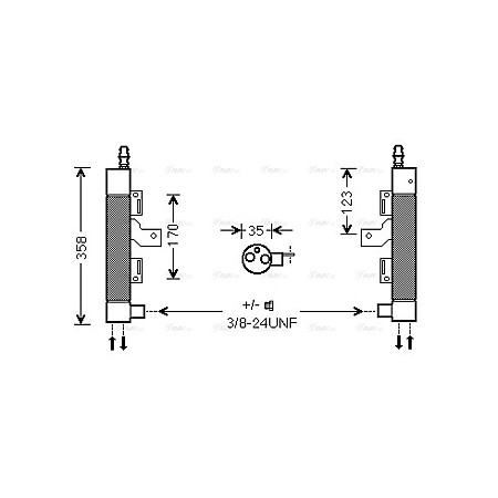 Uscator,aer conditionat Air conditioning drier  VOLVO XC90 I 2.4D-4.4 10.02-12.14 AVA COOLING VOD153 AVA