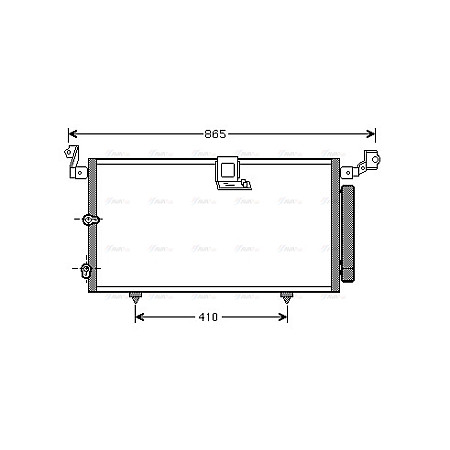 Condensator, climatizare A/C condenser with dryer LEXUS RX TOYOTA HARRIER 3.0 01.98-05.03 AVA COOLING TO5384D AVA
