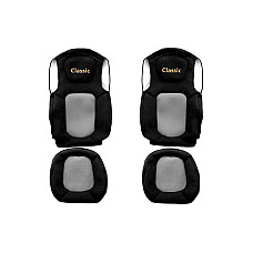 Husa scaun Huse pentru scaune Classic gri material velours serie ELEGANCE centura de siguranta a pasagerului asamblata in scaun centura de siguranta a soferului asamblata in scaun FORD F-MAX F-CORE F-CORE PS42 GRAY