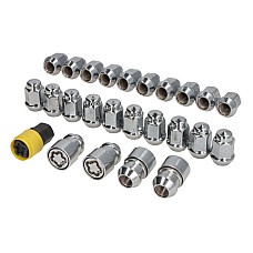 Piulita roata Nut protecting set with key lock DODGE DAKOTA DURANGO NITRO RAM 1500 JEEP CHEROKEE COMMANDER GRAND CHEROKEE I GRAND CHEROKEE II GRAND CHEROKEE III WRANGLER I 2.4-6.1 01.88- DORMAN DOR611-122FK