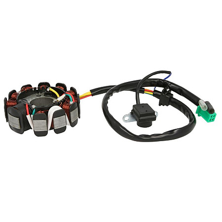 Stator de alternator alternator stator 11 coils 5 cables with impulse generator stator diameter 88 mm. GY6-125 GY6-150 CHINSKI SKUTER/MOPED/MOTOROWER/ATV 4T INPARTS IP000502