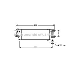 Intercooler, compresor Intercooler PEUGEOT 607 2.0D 09.05-07.11 AVA COOLING PE4344 AVA
