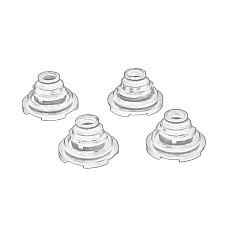 Inel etansare, locas bujie Set garnituri bujii pe capac culbutori OE RENAULT 77 01 057 917