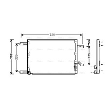 Condensator, climatizare A/C condenser ALFA ROMEO 166 2.0/2.5/3.0 09.98-06.07 AVA COOLING AL5080 AVA