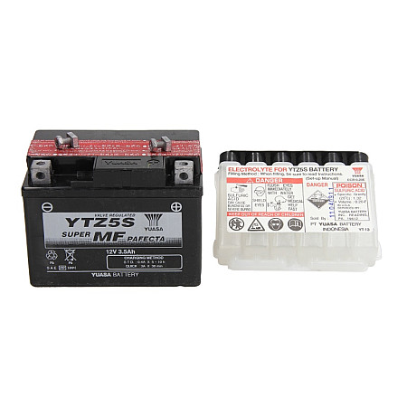Acumulator Pornire Battery AGM/Dry charged with acid/Starting limited sales to consumers YUASA 12V 37Ah 65A R+ Maintenance free electrolyte included 115x72x86mm Dry charged with acid YTZ5S  GAS GAS PAMPERA 50-53 YUASA YTZ5S YUASA