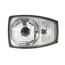 Far Headlamp L/R H4/PY21W/W5W manual insert colour: chromium-plated indicator colour: transparent JCB 1 2 3 4 500 700 WESEM RGV1.49020.01