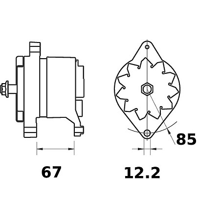 Alternator 14V 65A DEUTZ FAHR AGROLUX AGROPLUS SAME DORADO 3 1000.3W/1000.3WT 01.06- LETRIKA MG 515